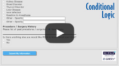 Secure patient forms conditional logic video